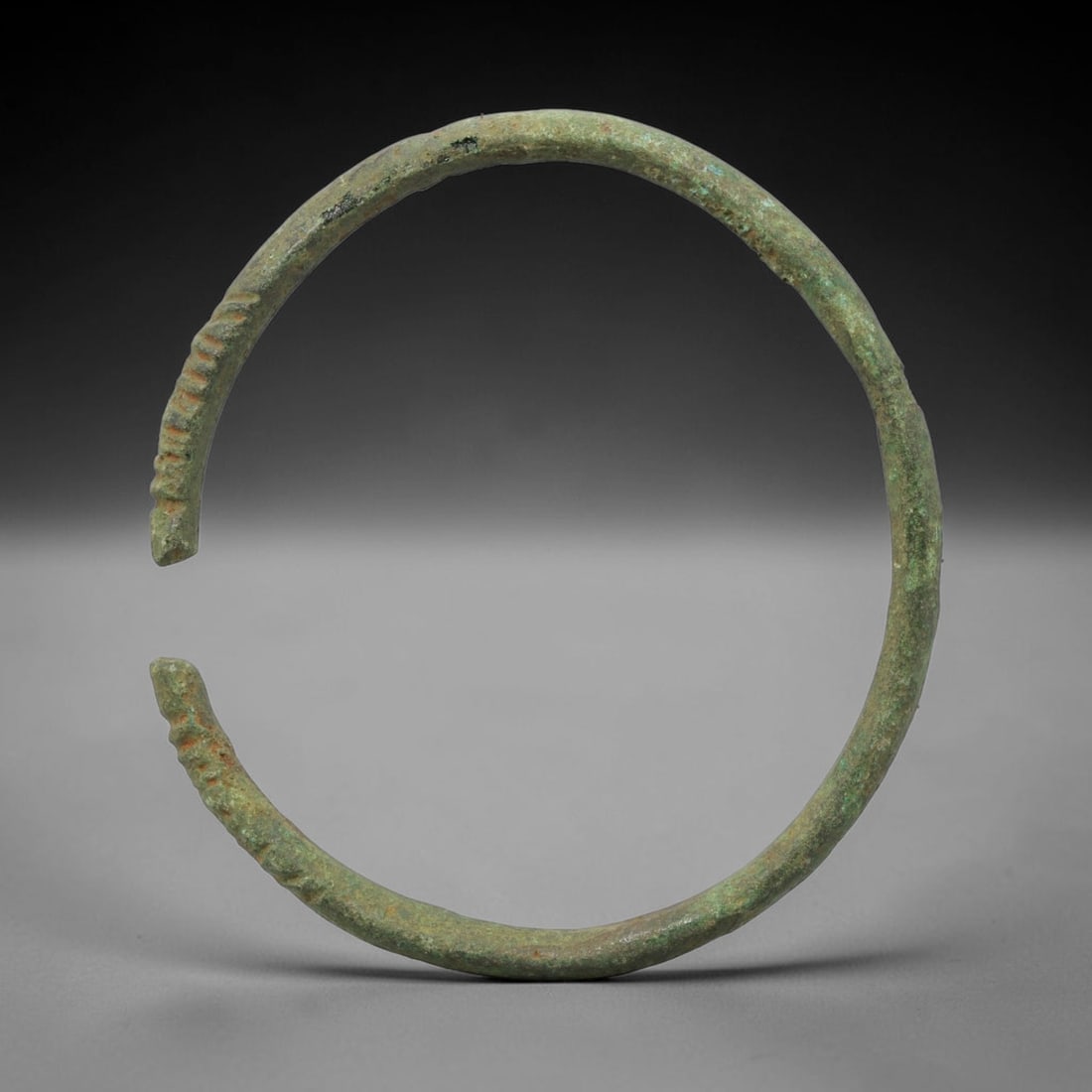 Ancient Bronze Bracelet - Roman Decorated Armlet, 28BH (1 of 2)