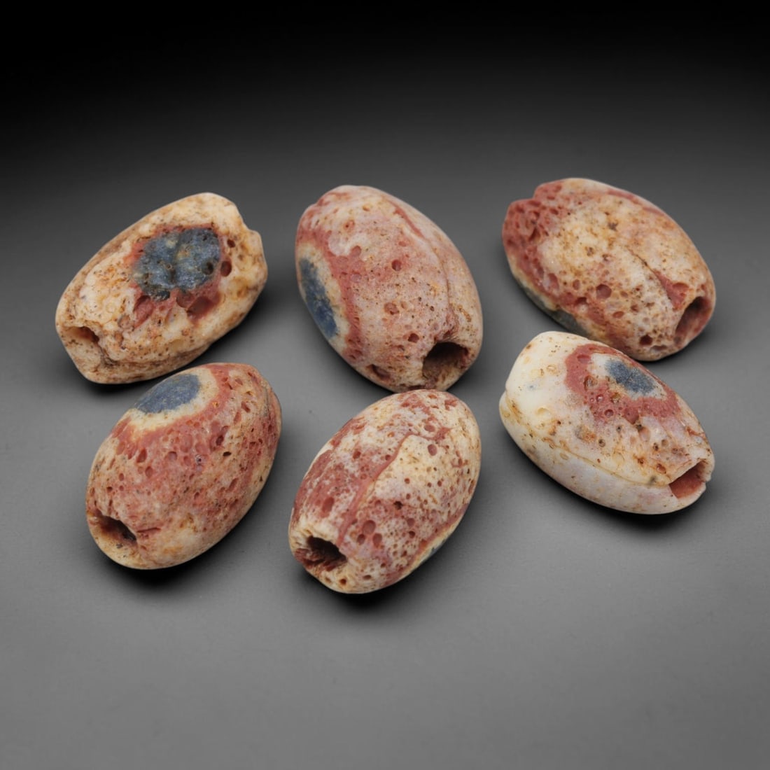 Old Glass Eye Beads - Phoenician Style Oval Beads, 84WD (1 of 1)