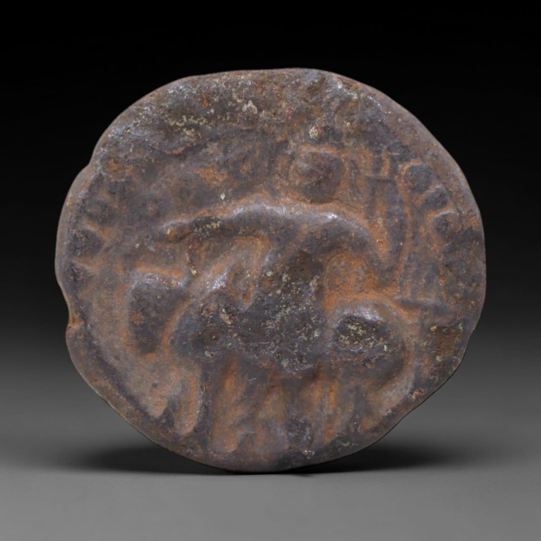 KUSHAN EMPIRE: Vasudeva I - Divine Drachm Bronze Coin, 195-225, 23mm, 22XS (1 of 2)