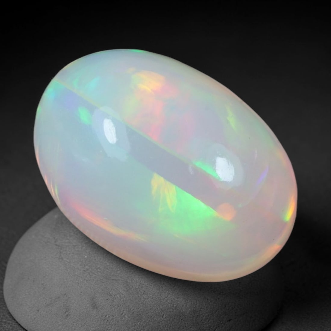 3.24 Carats Natural Ethiopian Welo Opal - Oval Cabochon Loose Gemstone, 23XB (1 of 2)
