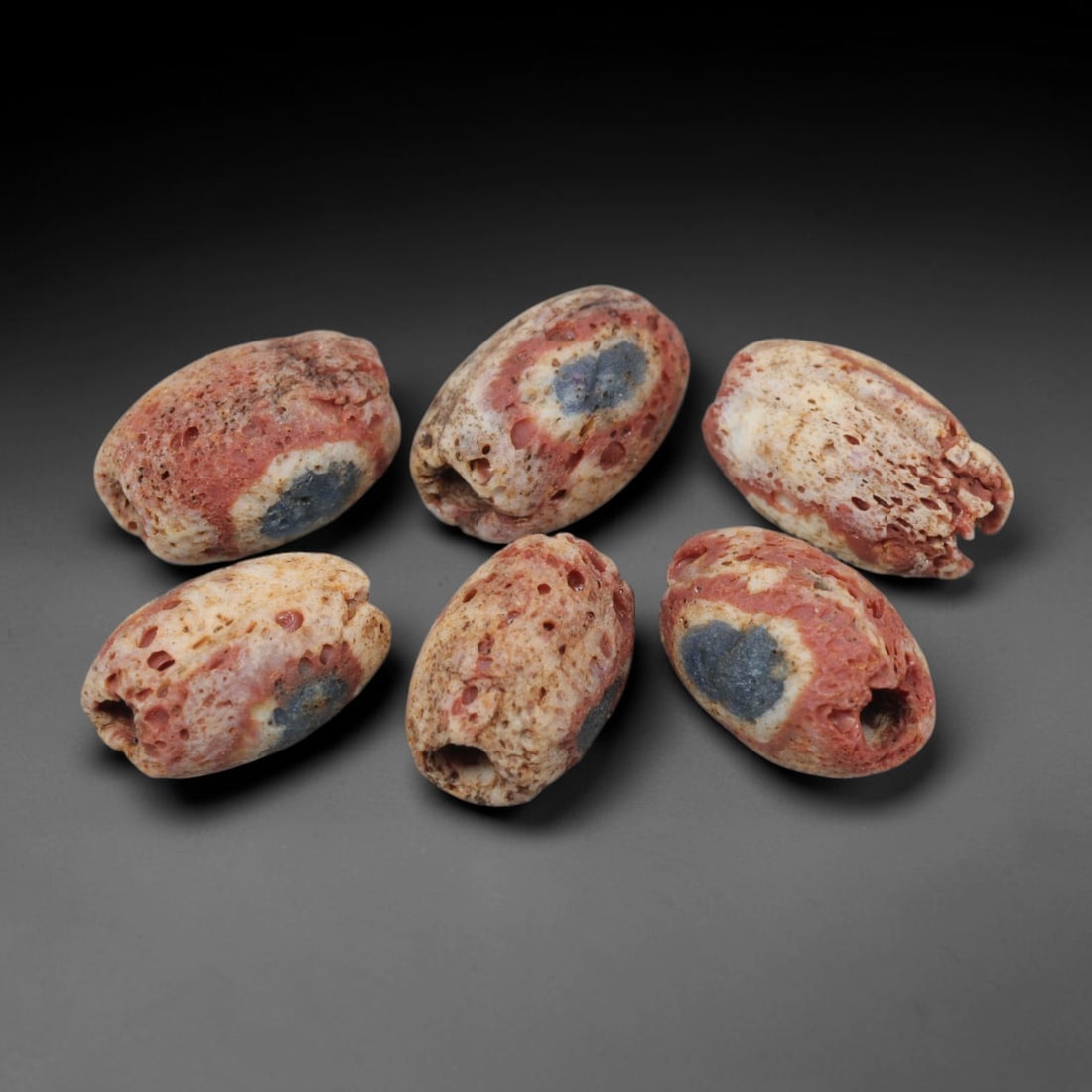 Old Glass Eye Beads - Phoenician Style Oval Beads, 88WD (1 of 1)