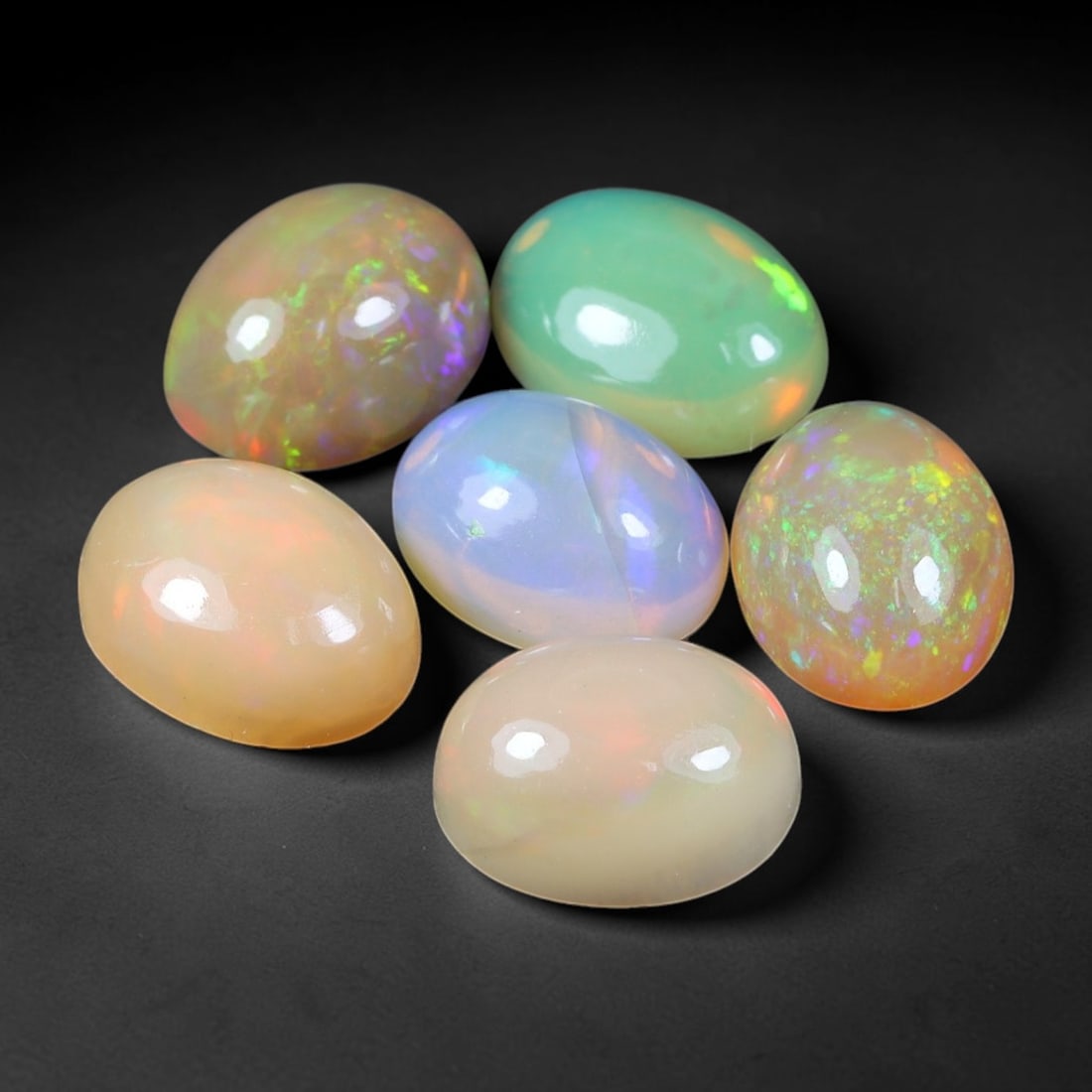 7.85 Carats Natural Ethiopian Welo Opal - Oval Cabochon Loose Gemstone Lot, 19XB (1 of 1)
