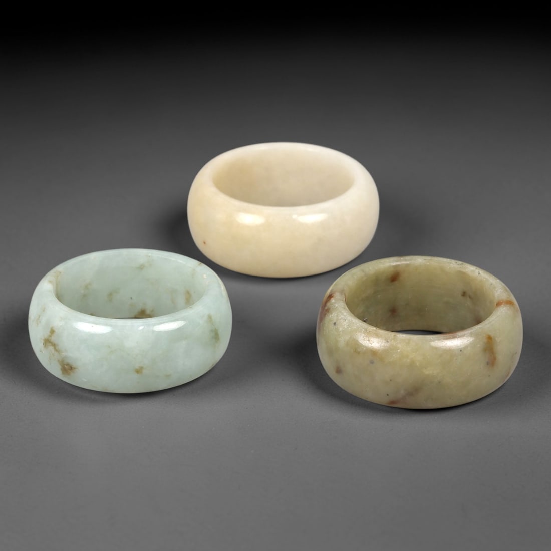 A Trio of Chinese Jadeite Rings - 20th Century, 28AL (1 of 1)