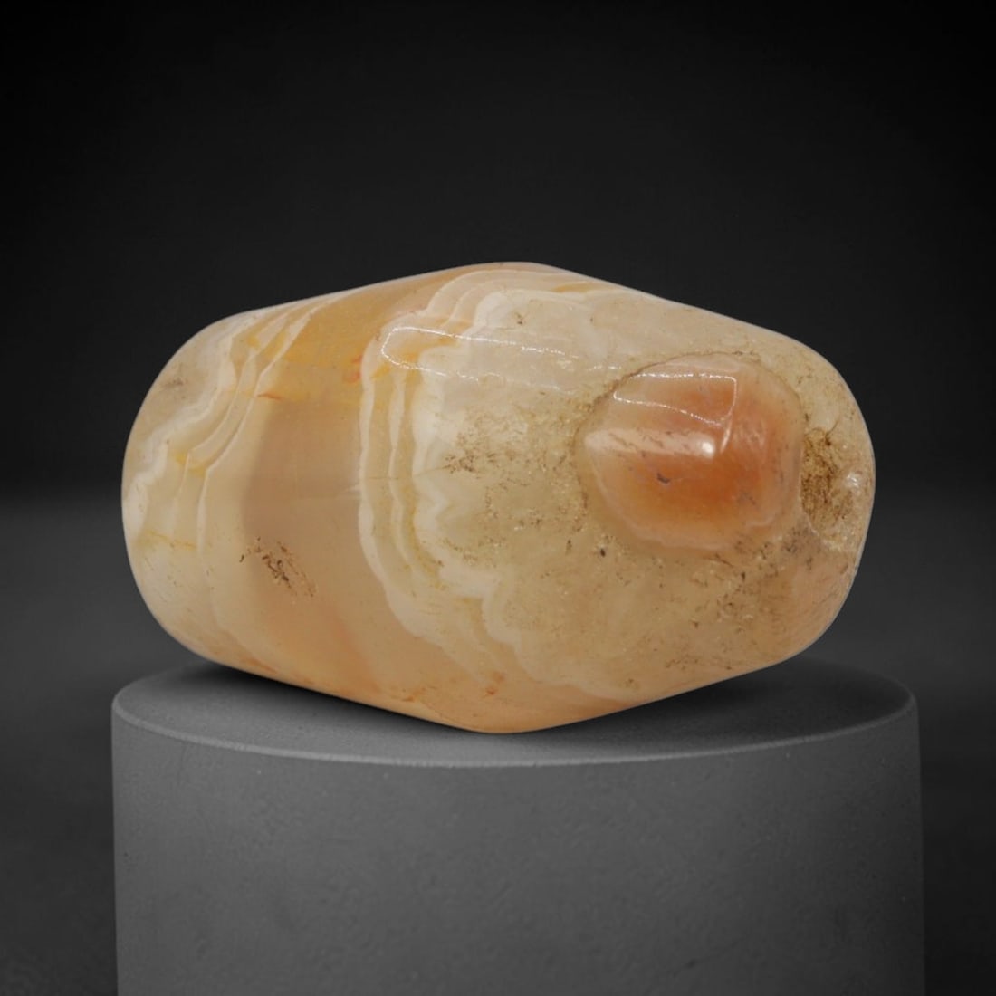 Ancient Banded Agate Bead - Western Asiatic Amulet, 48XT (1 of 2)