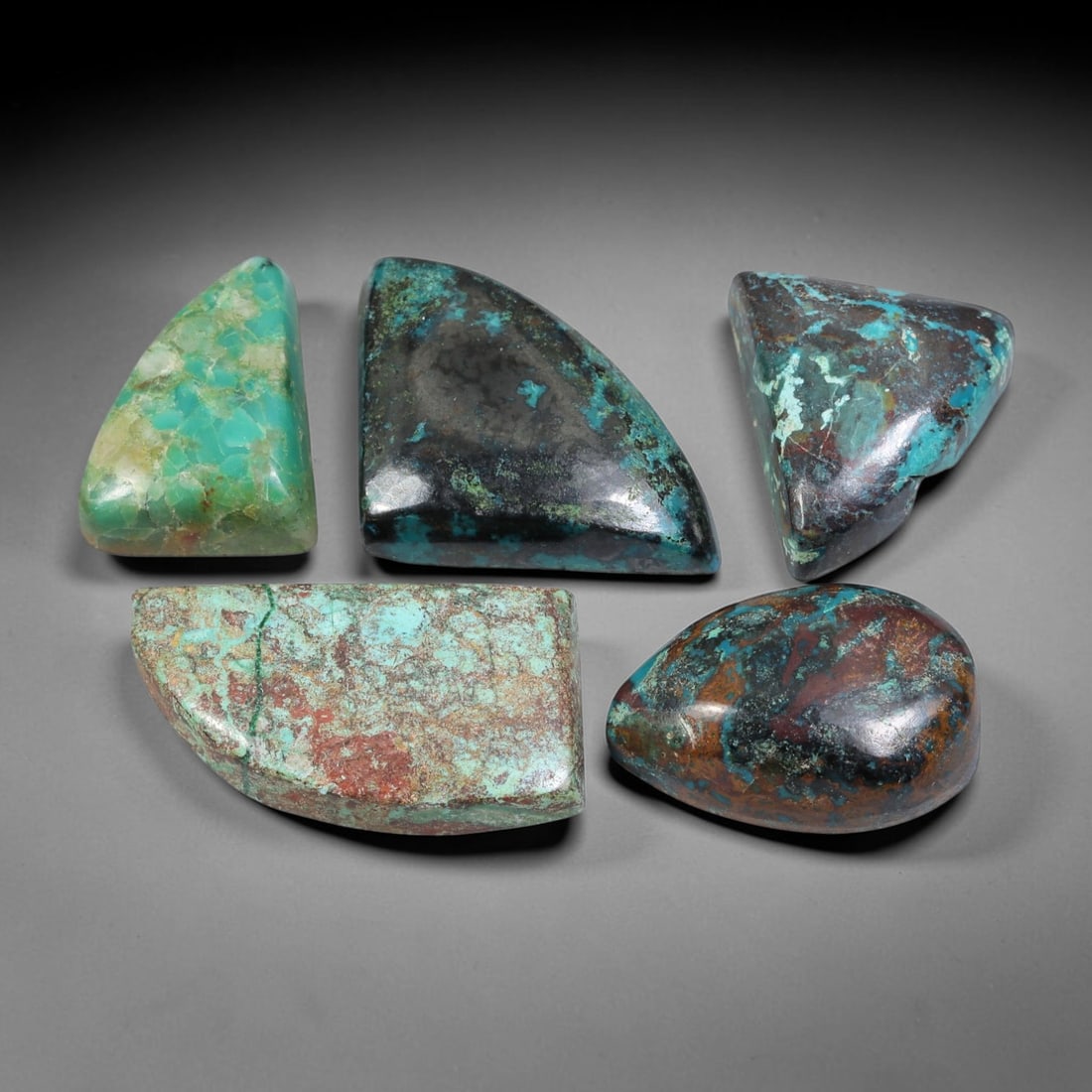 54.90 Carats Natural Azurite - Free-Form Polished Cabochon Lot, 42XB (1 of 1)