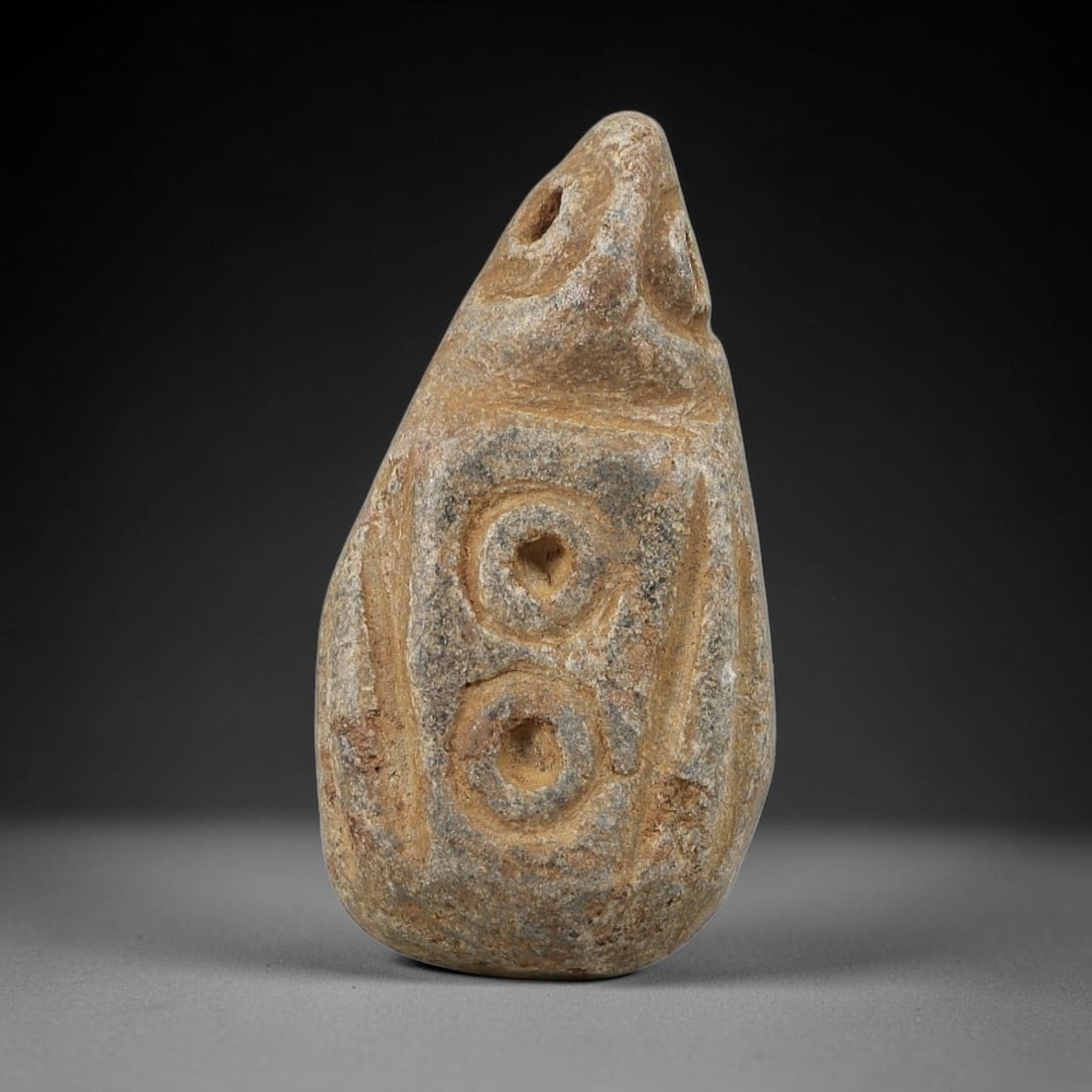 Ancient Schist Zoomorphic Amulet - Near Eastern Carved Pendant, 48BA (1 of 2)