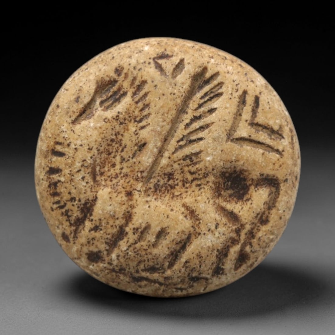 Ancient Near Eastern Stone Stamp Seal - Bird Amulet, 56ZR (1 of 2)