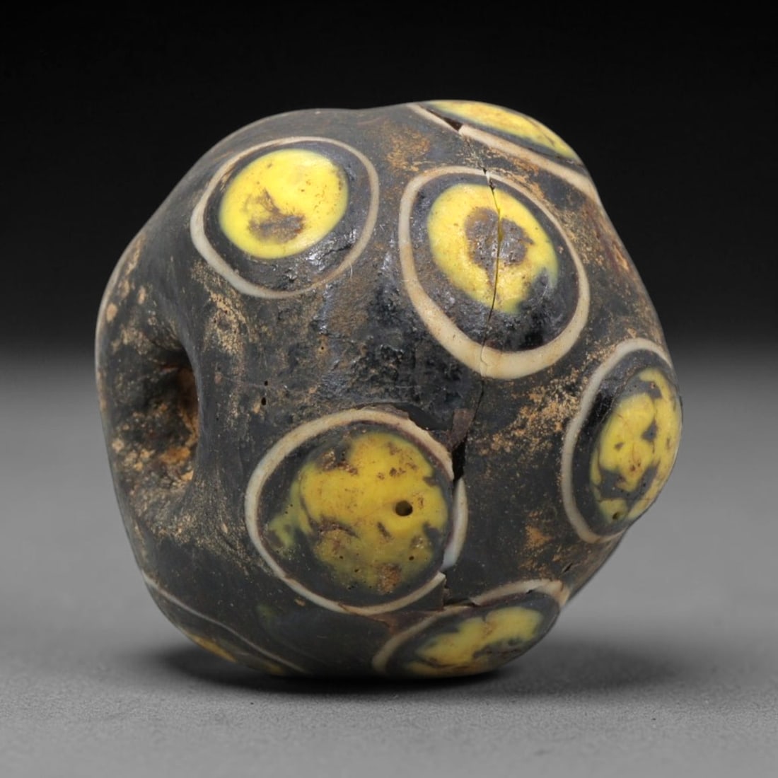 Ancient Glass Eye Bead - Central Asian Islamic Amulet, 21WD (1 of 2)