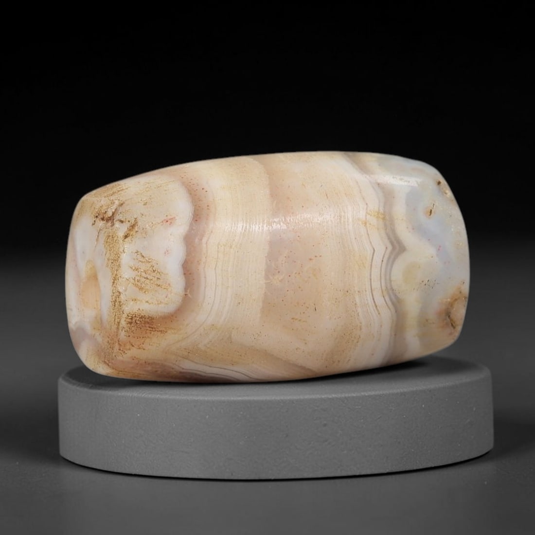 Ancient Agate Bead - Silk Road Cylinder Amulet, 85BC (1 of 2)