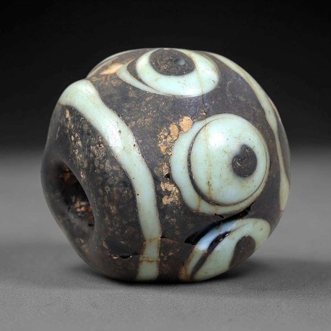 Ancient Glass Eye Bead - Central Asian Islamic Amulet, 29BF (1 of 2)