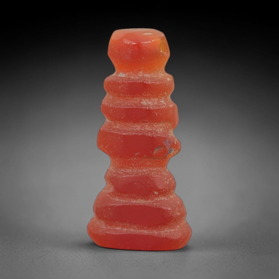 Ancient Carnelian Djed Amulet - Egyptian Figurine, 25AJ (1 of 2)