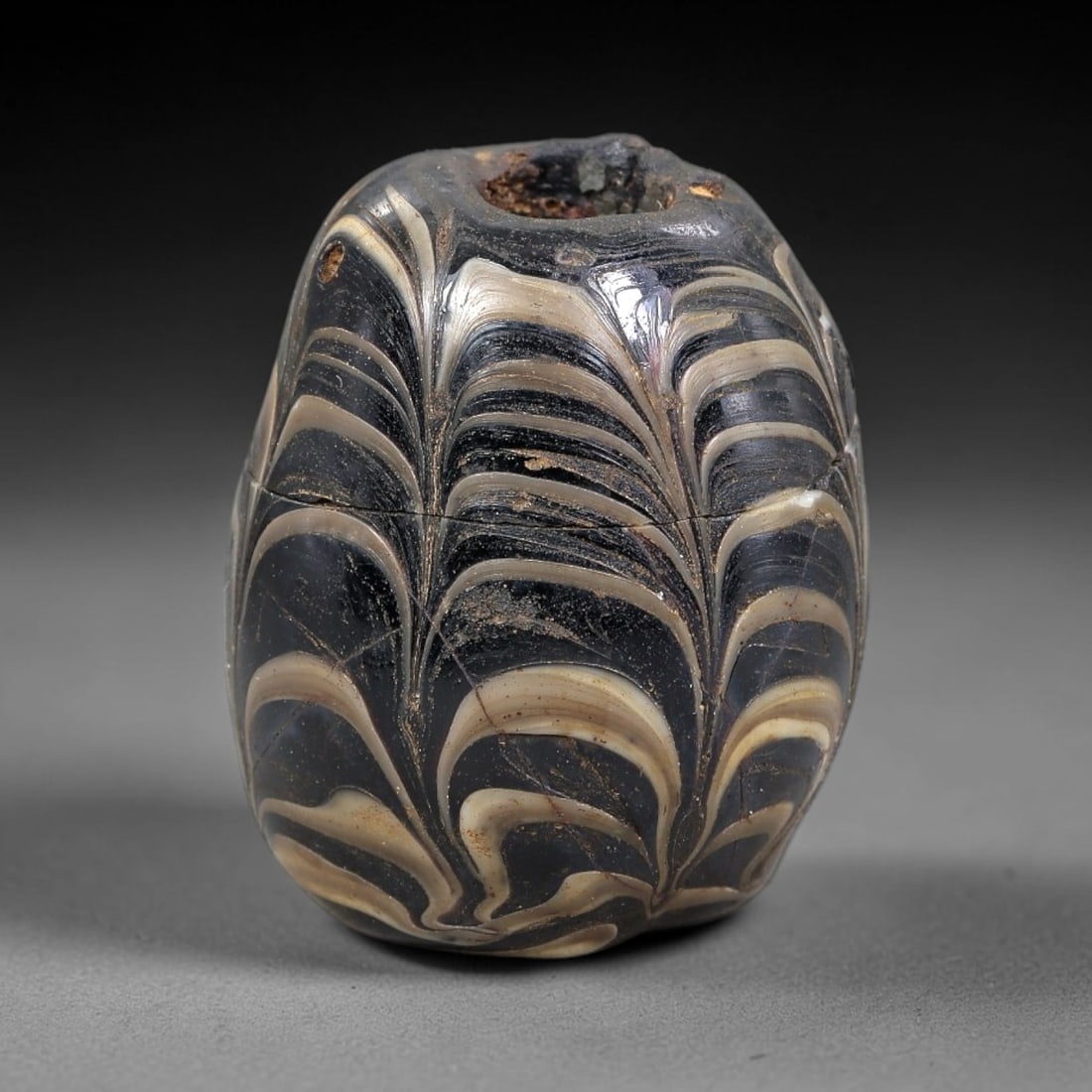 Ancient Glass Bead - Central Asian Islamic Amulet, 31BF (1 of 2)