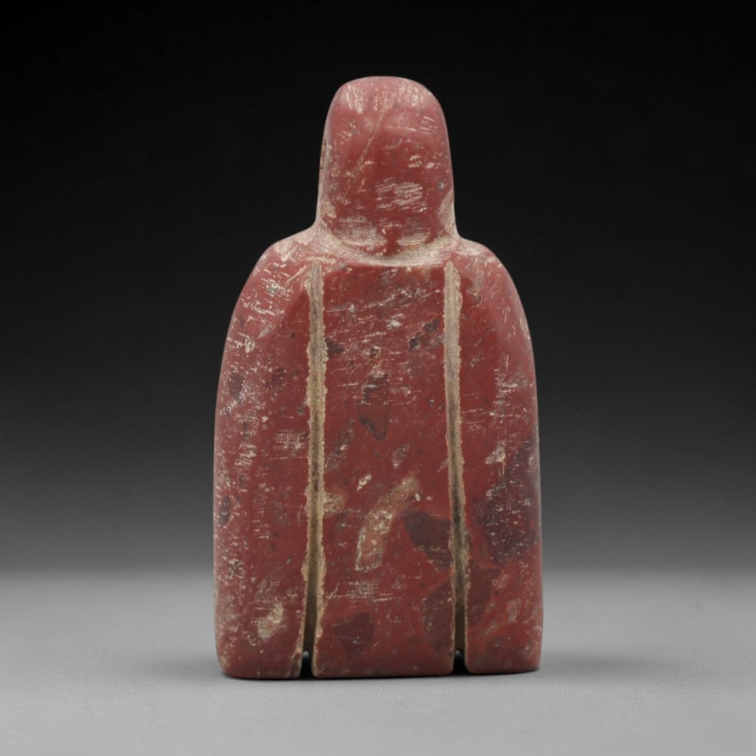 Ancient Near Eastern Red Stone Tyet Amulet - Carved Pendant Figure, 56ZV (1 of 2)