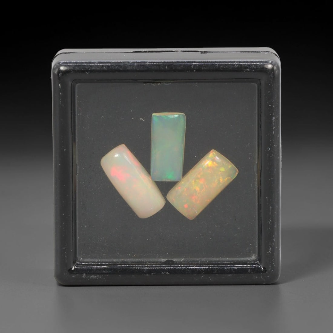 2.40 Carats Natural Ethiopian Welo Opal - Rectangle Cabochon Loose Gemstone Lot, 6WE (1 of 1)