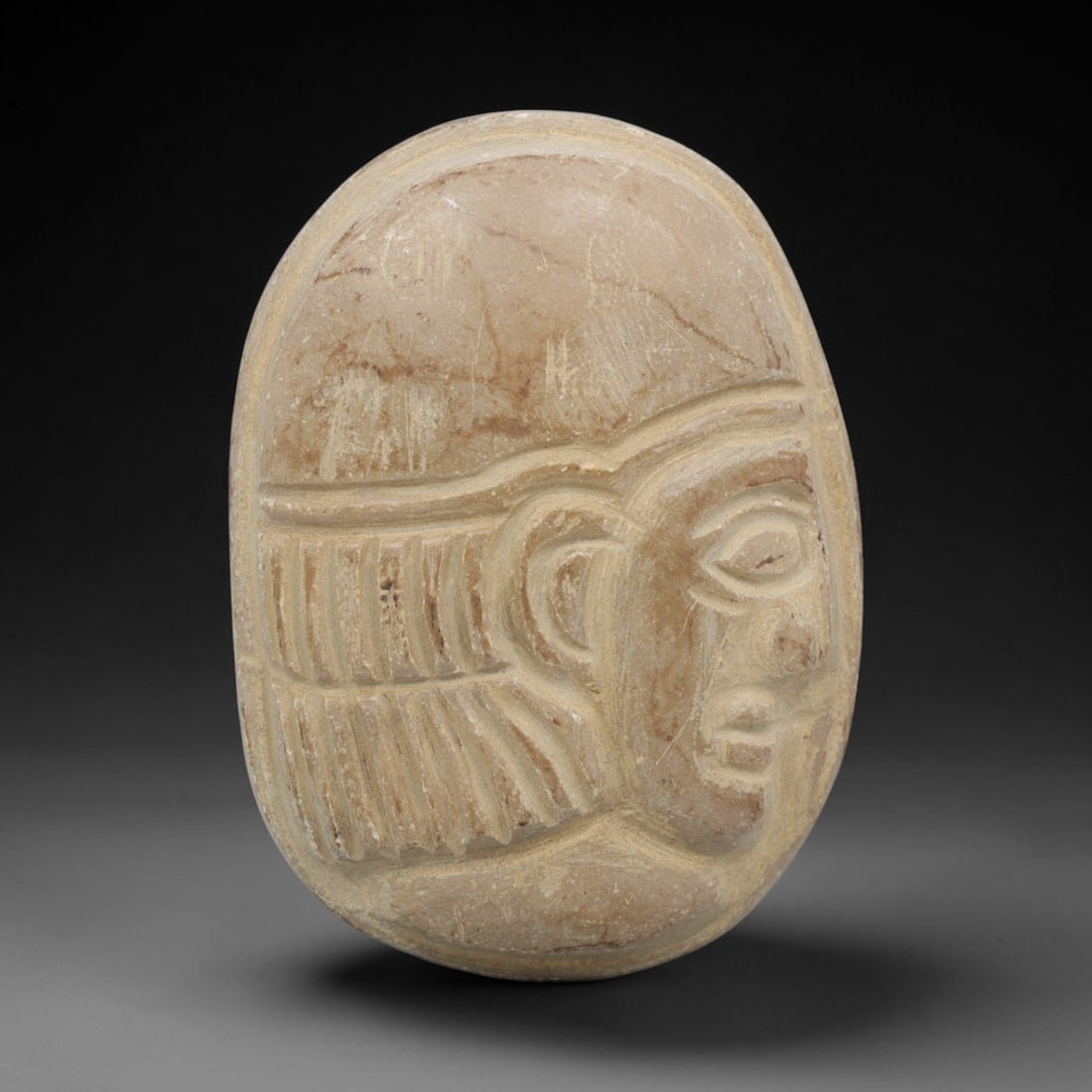 Ancient Stone Bust Amulet - Near Eastern Figurine, 74ZT (1 of 2)