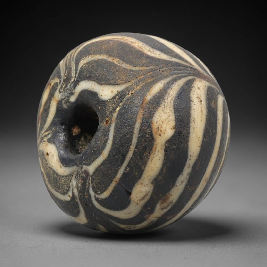 Ancient Glass Feather Bead - Central Asian Islamic Amulet, 24WD (1 of 2)