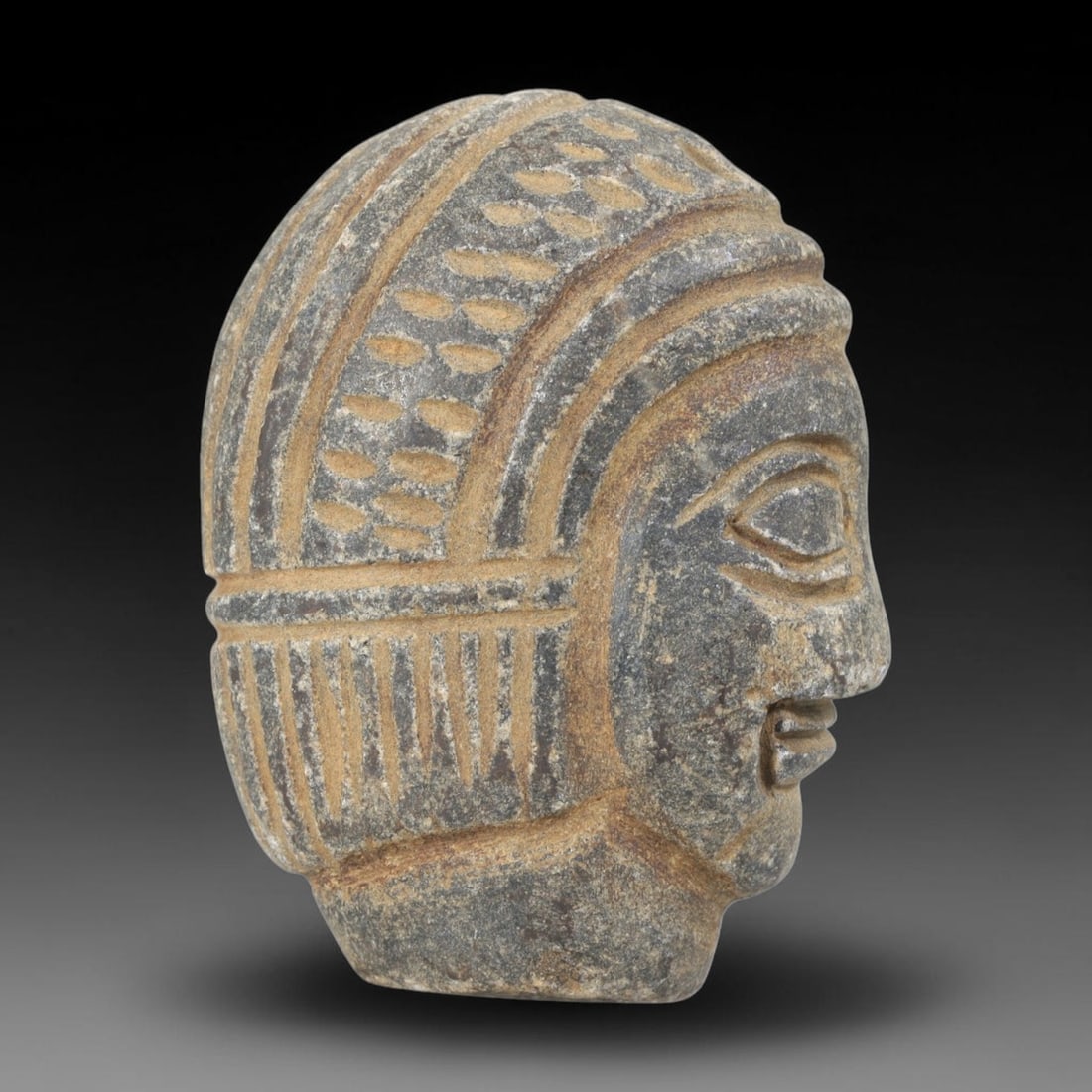 Ancient Stone Head - Near Eastern Anthropomorphic Figurine, 42FY (1 of 2)