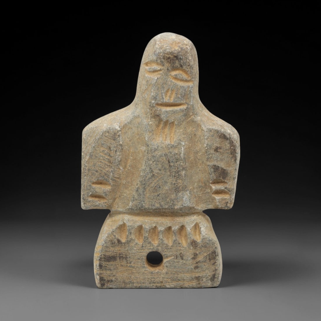 Ancient Schist Anthropomorphic Figurine - Near Eastern Carved Idol, 26ZQ (1 of 2)