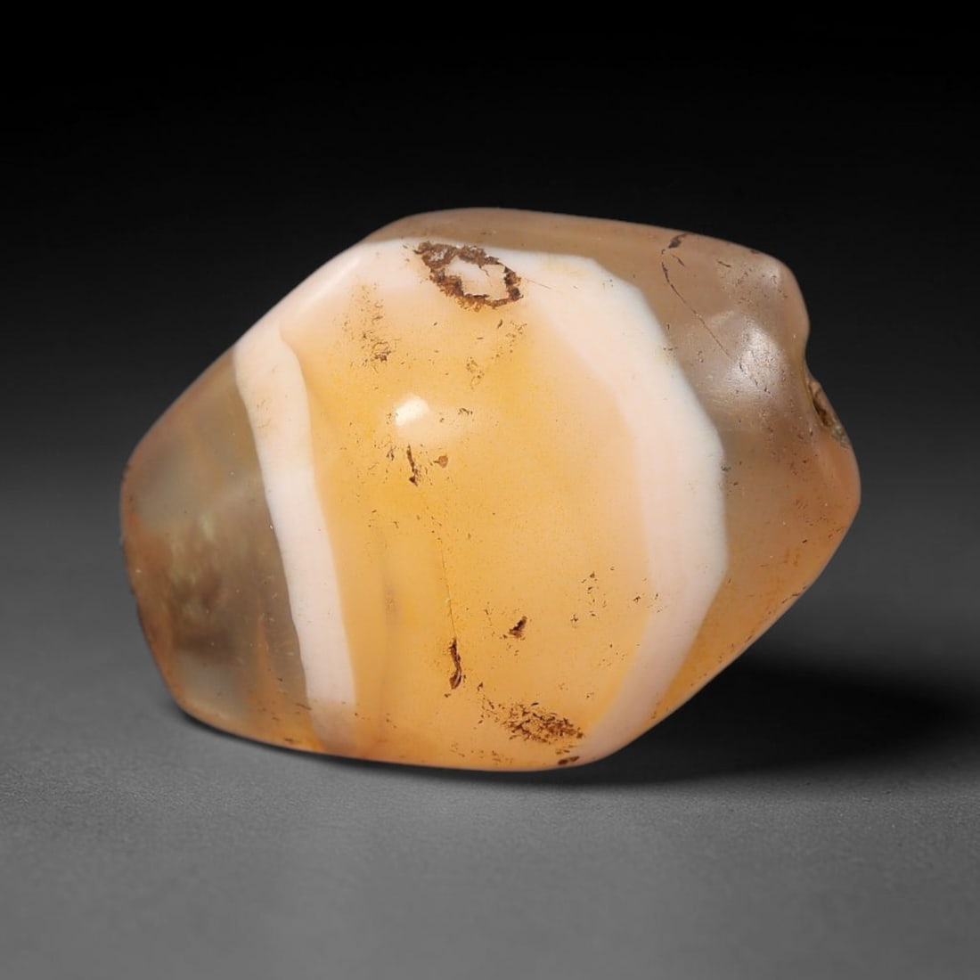 Ancient Agate Bead - Silk Road Bicone Amulet, 87BD (1 of 2)