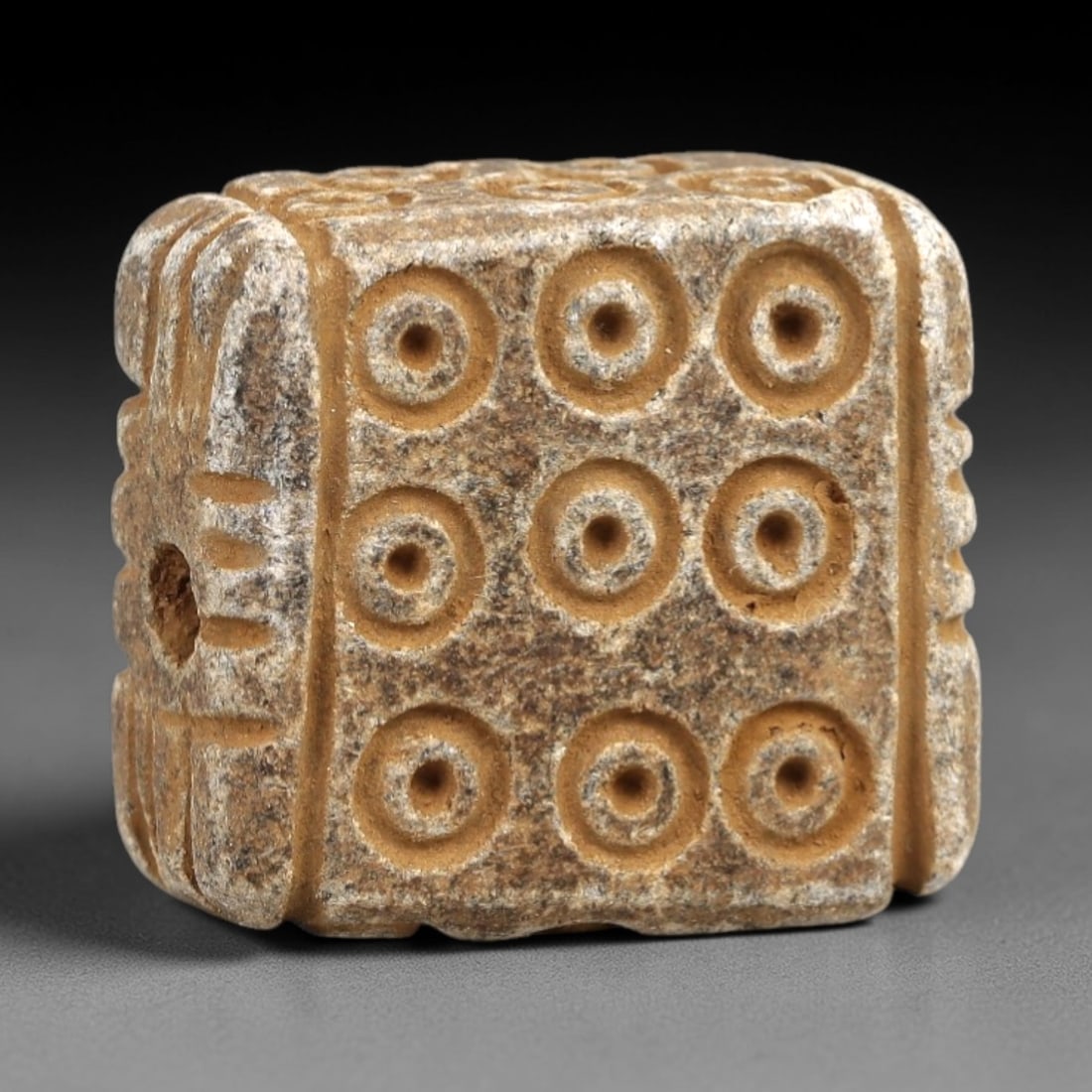 Ancient Steatite Amulet - Near Eastern Concentric Circles, 29AK (1 of 2)