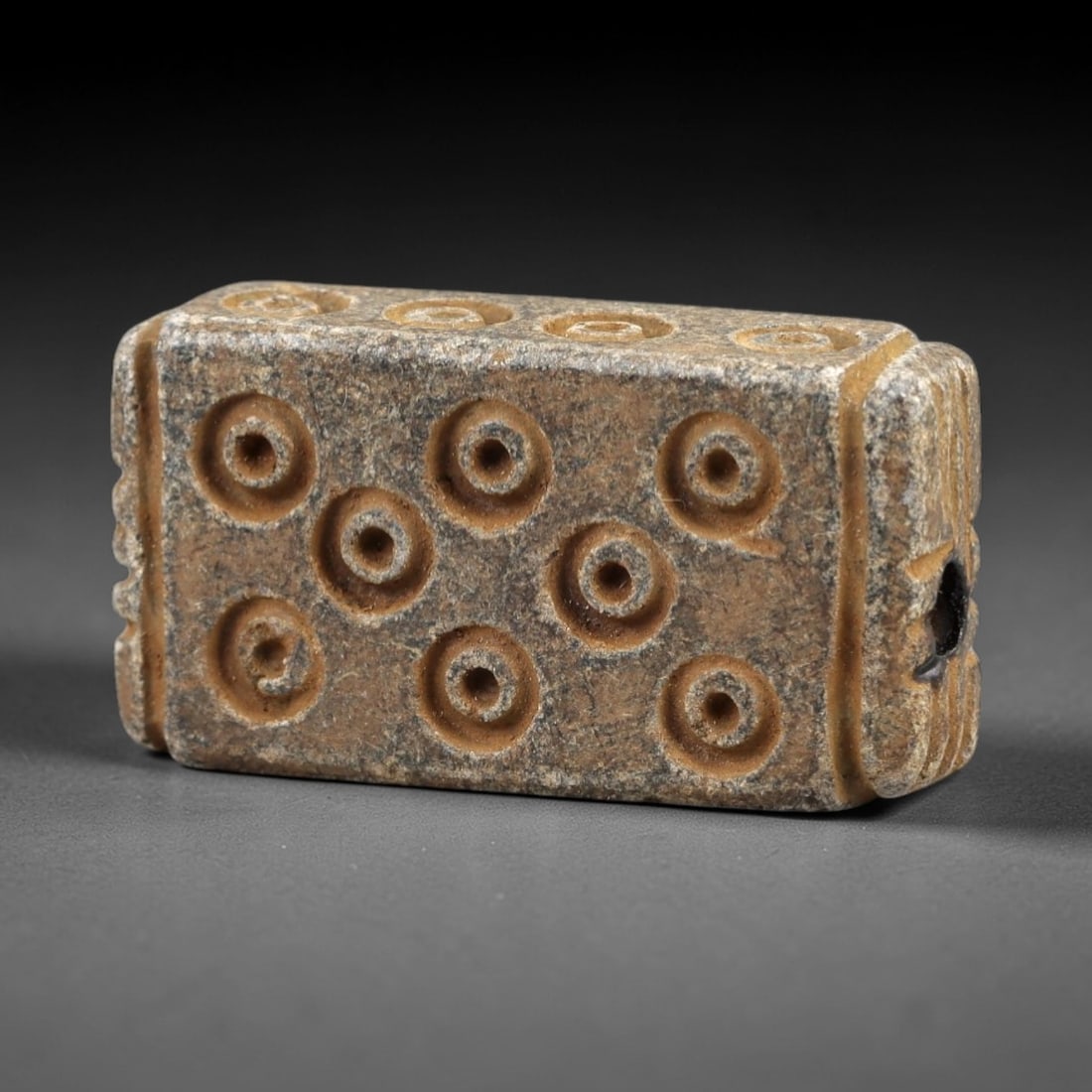 Ancient Steatite Amulet - Near Eastern Concentric Circles, 44AK (1 of 2)