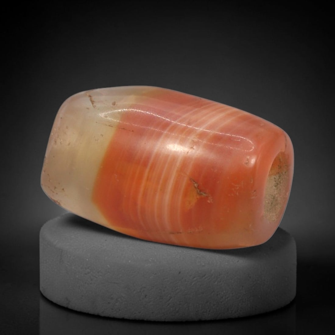 Ancient Banded Carnelian Agate Bead - Western Asiatic Amulet, 4XY (1 of 2)