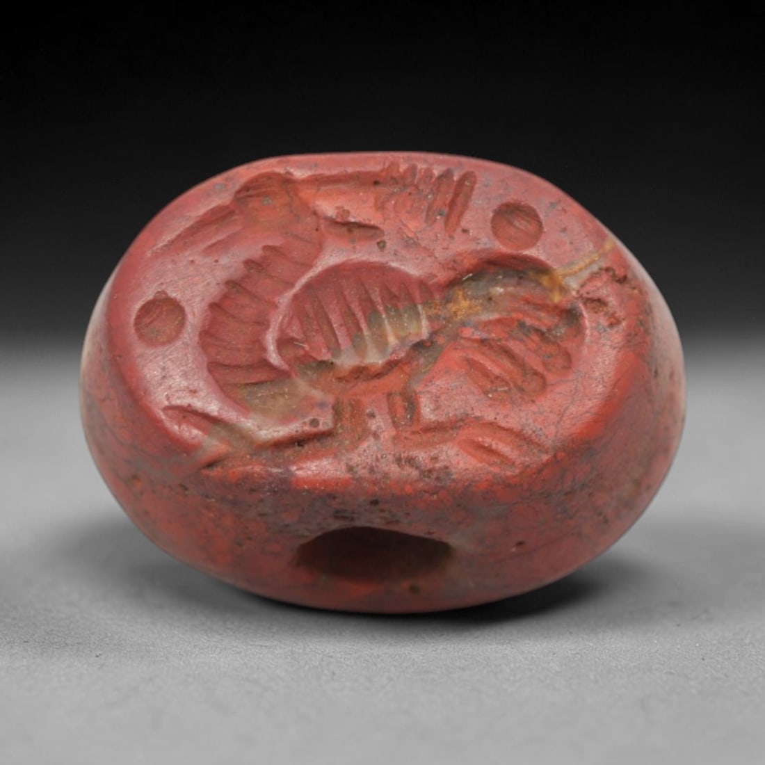 Ancient Stone Hemispherical Stamp Seal - Near Eastern Scorpion Figure, 55ZS (1 of 2)