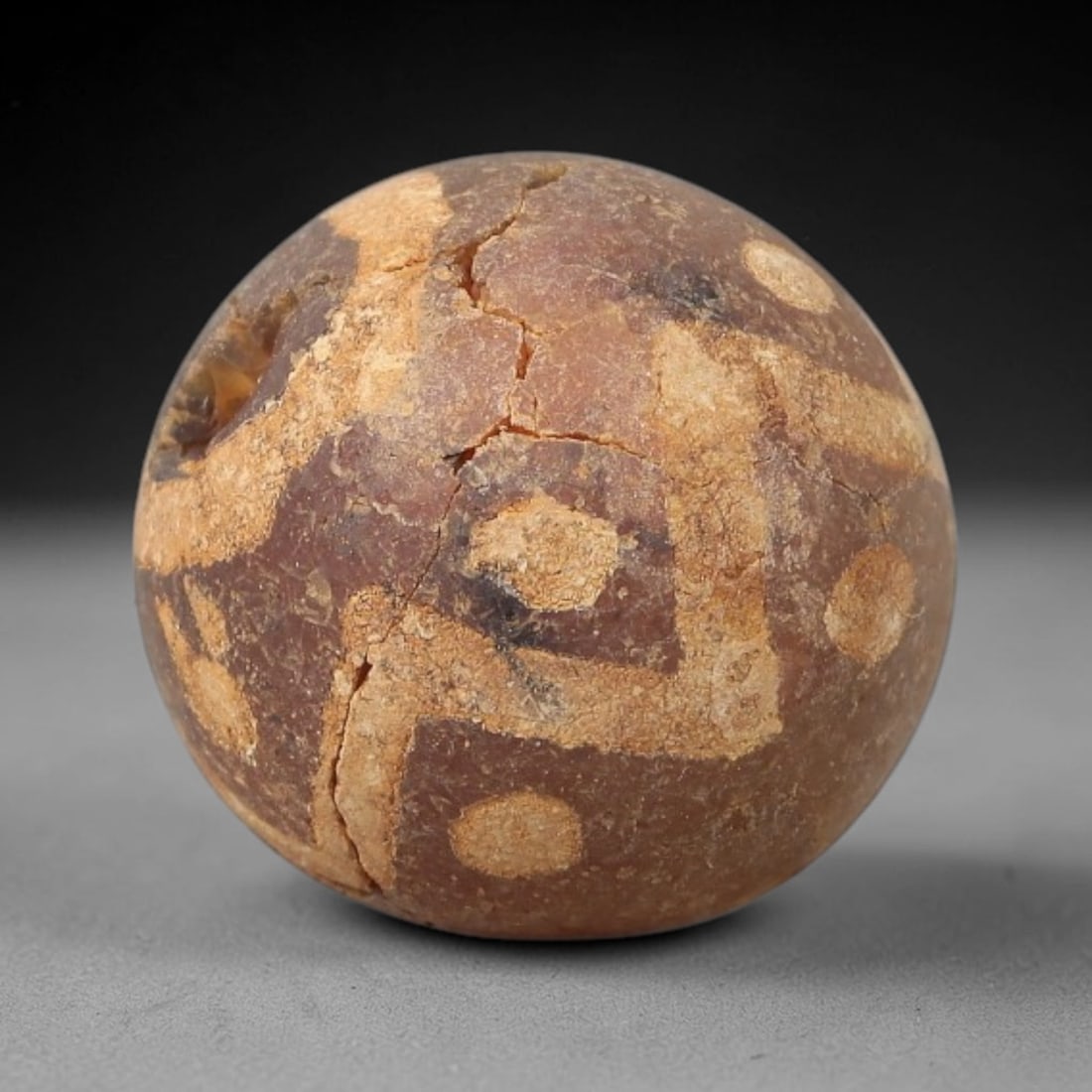 Ancient Carnelian Etched Bead - Gandhara Archaeological Find, 7BE (1 of 2)