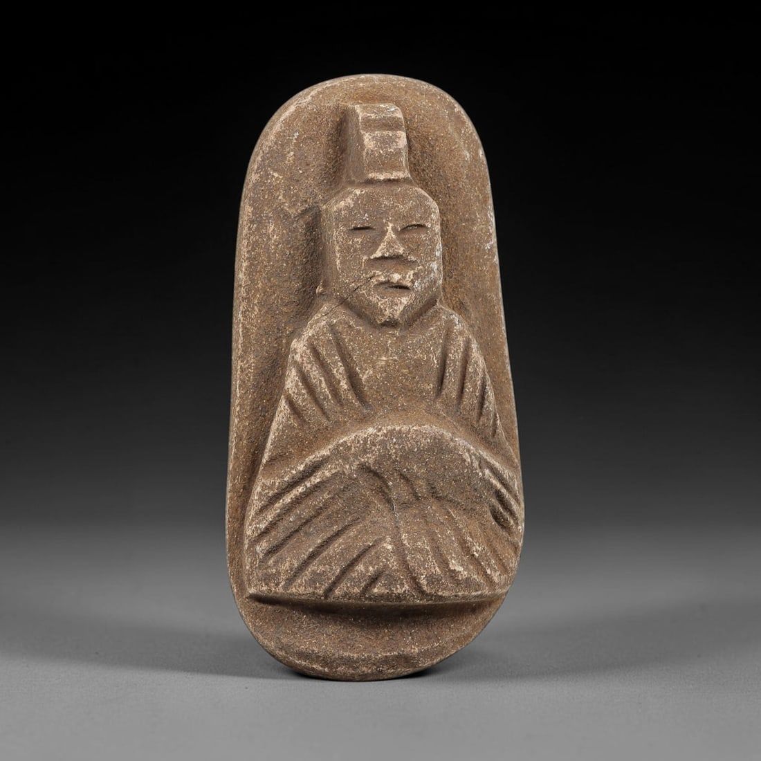 Antique Stone Amulet - Japanese Edo Period Shinto Deity Figure, 52WJ (1 of 2)