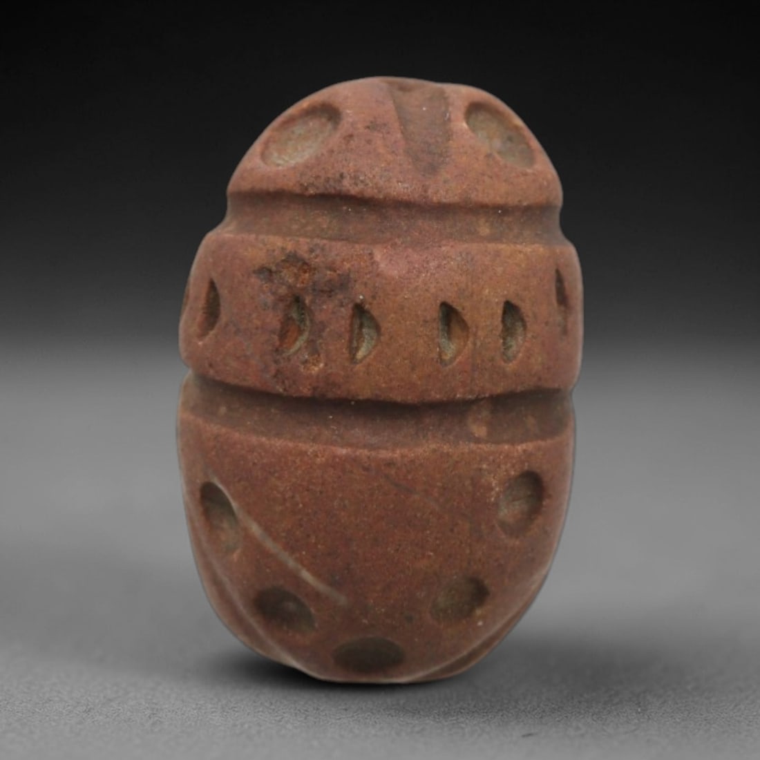 Ancient Steatite Scarab Stamp Seal - Near Eastern Vulture Figure, 19ZS (1 of 2)