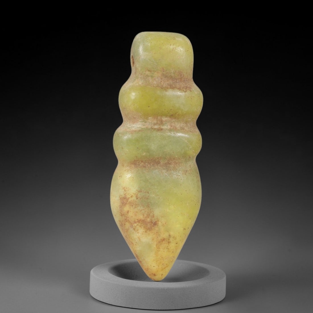 Ancient Serpentine Djed Amulet - Egyptian Ritual Pendant, 70AR (1 of 2)