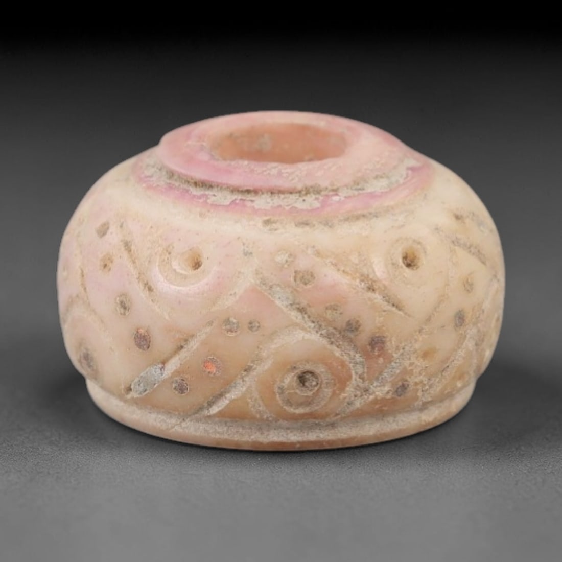 Ancient Near Eastern Bone Spindle Whorl - Dot-in-Circle Motif, 88AH (1 of 2)