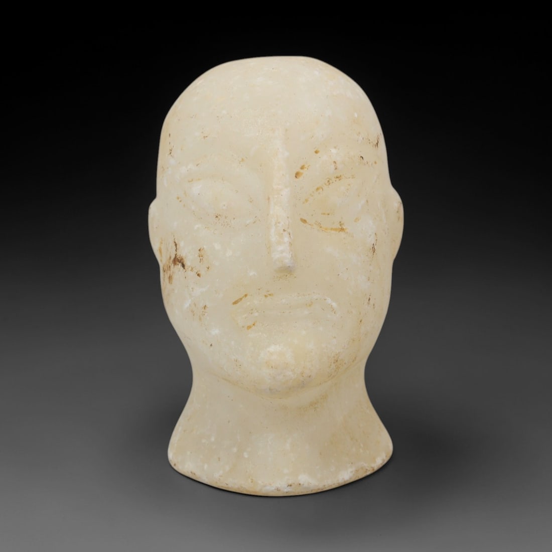 Ancient Calcite Idol Head - Bactrian Carved Figurine, 71ZQ (1 of 2)