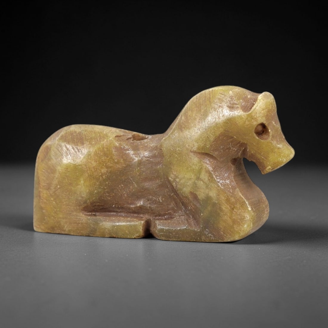 Ancient Serpentine Horse Amulet - Near Eastern Animal Pendant, 72AK (1 of 2)