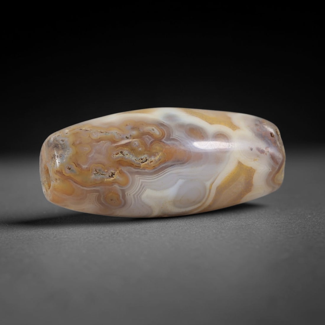 Ancient Agate Bead - Indus Valley Banded Carving, 1BC (1 of 2)