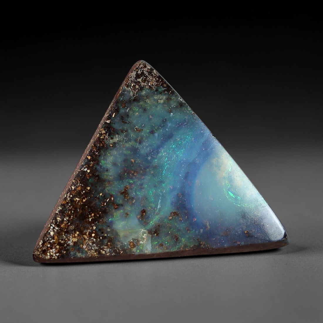 3.08 Carats Boulder Opal Cabochon - Natural Matrix & Play-of-Color Specimen, 54XM (1 of 2)