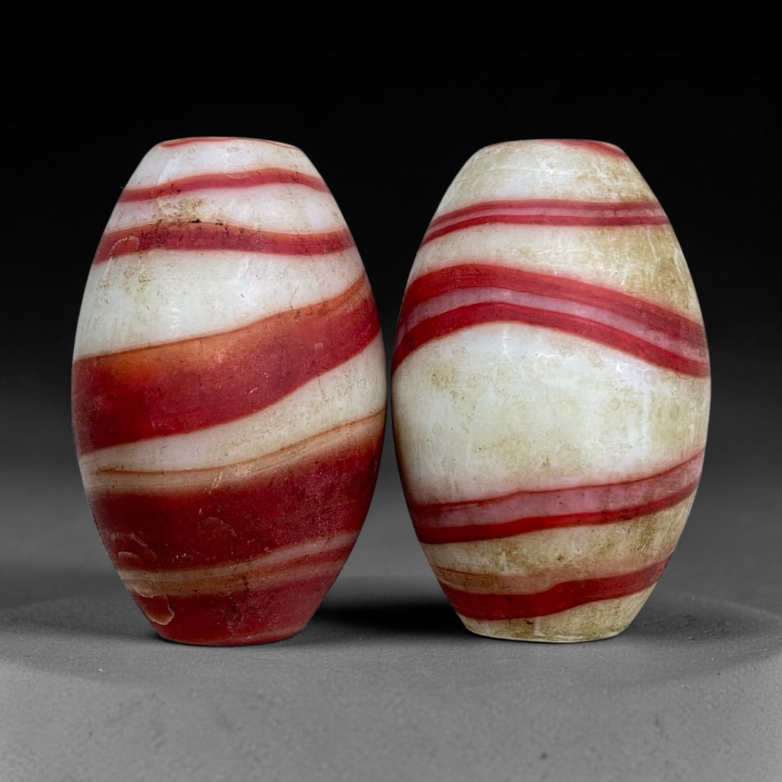 Antique Glass Bead Pair - Tribal Adornment, 102g, 6AA (1 of 1)