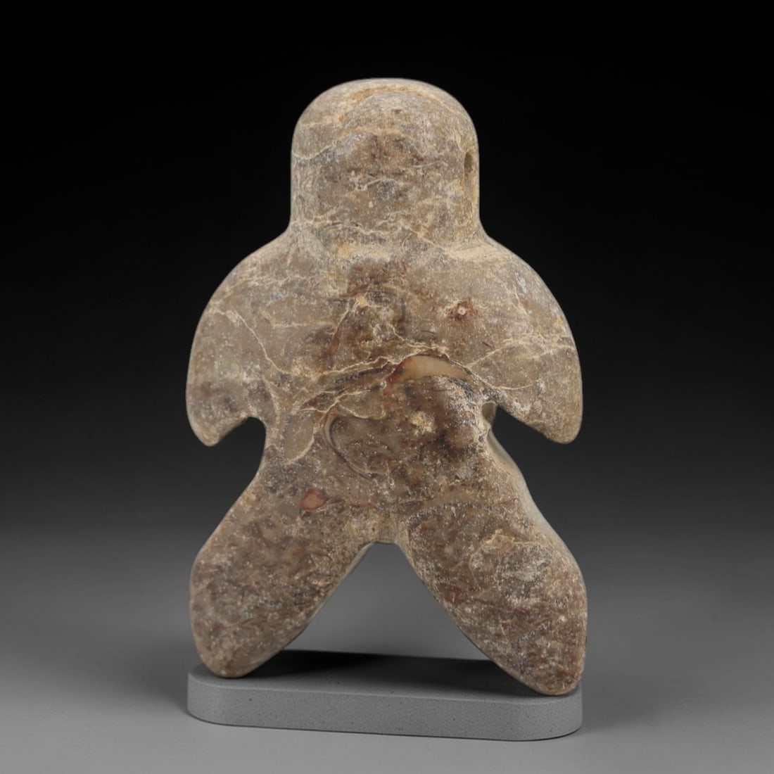 Ancient Egyptian Stone Amulet - Miniature Anthropomorphic Pendant, 11AG (1 of 2)