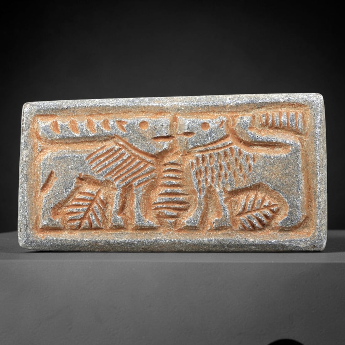 Near Eastern Schist Plaque - Tribal Art Animal Relief, 47BG (1 of 2)