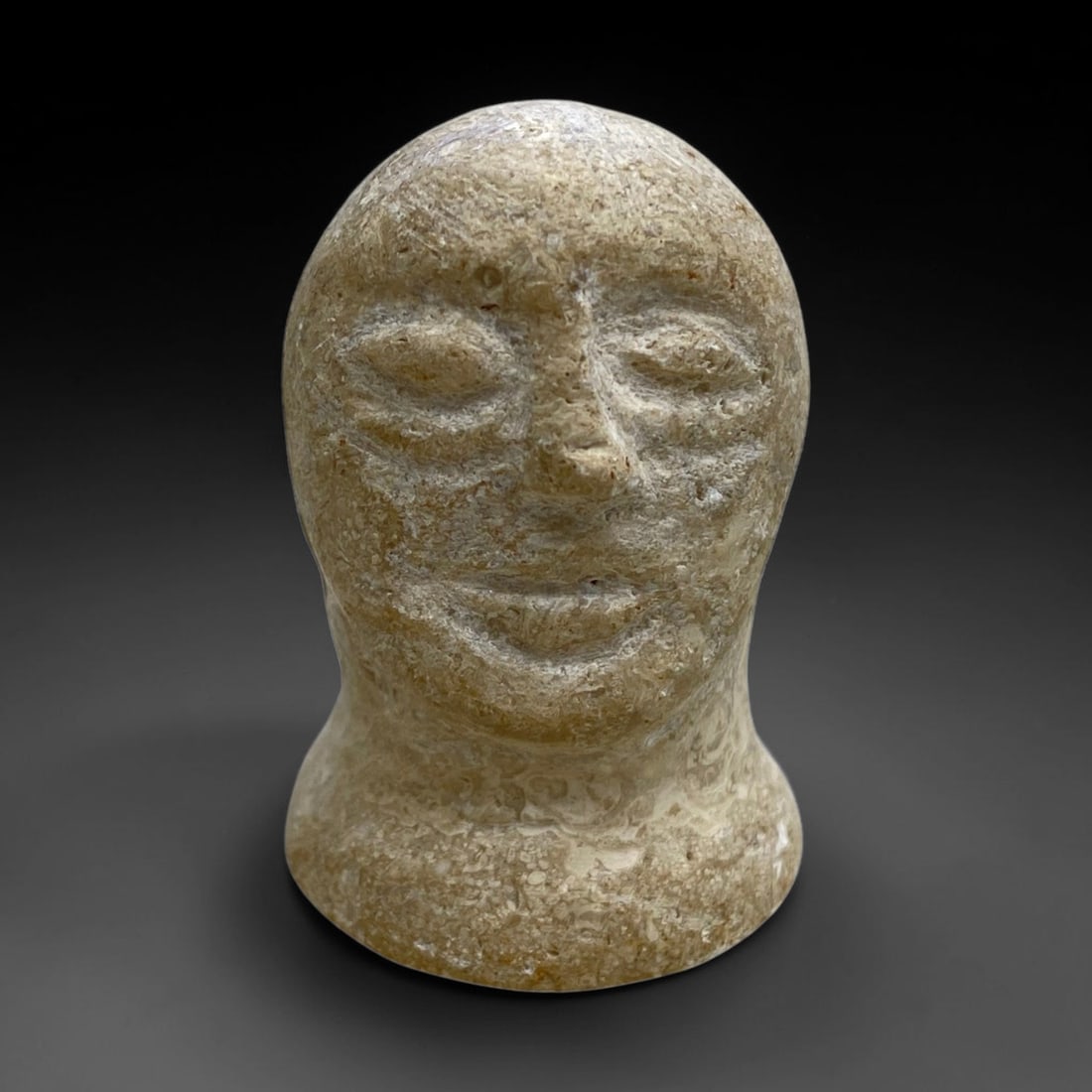 Ancient Bactrian Stone Idol Head - Central Asian Art, 26g, 23AA (1 of 2)