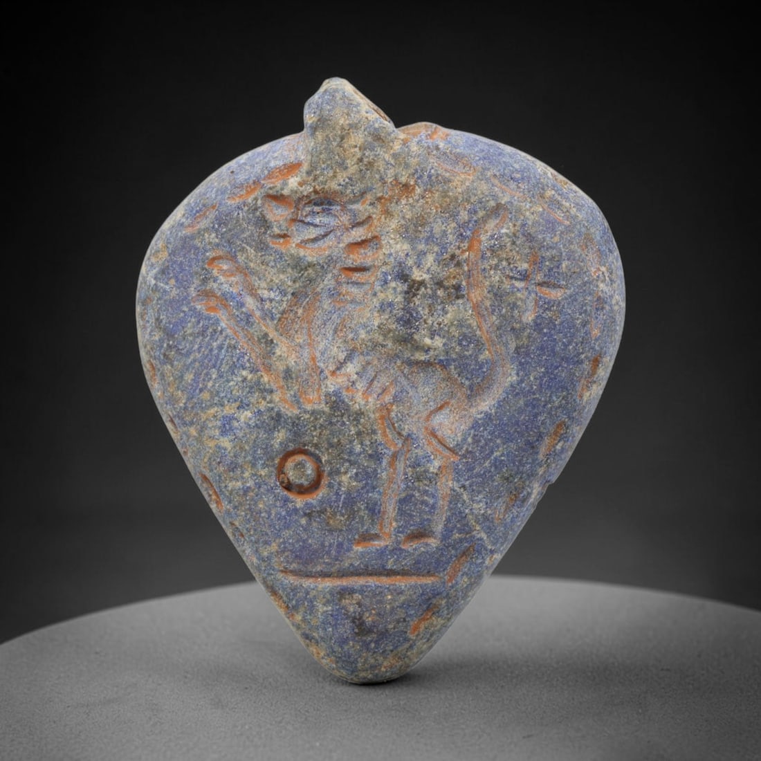 Ancient Lapis Lazuli Amulet - Near Eastern Griffin Figure, 58ZX (1 of 2)