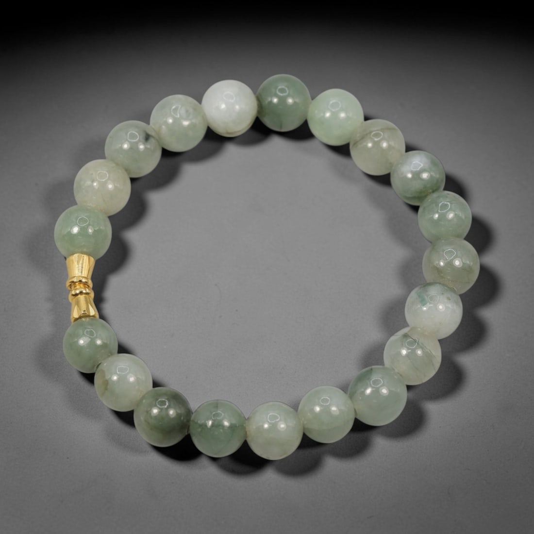 A Chinese Jadeite Jade Bead Bracelet, 20th Century, 83FS (1 of 1)