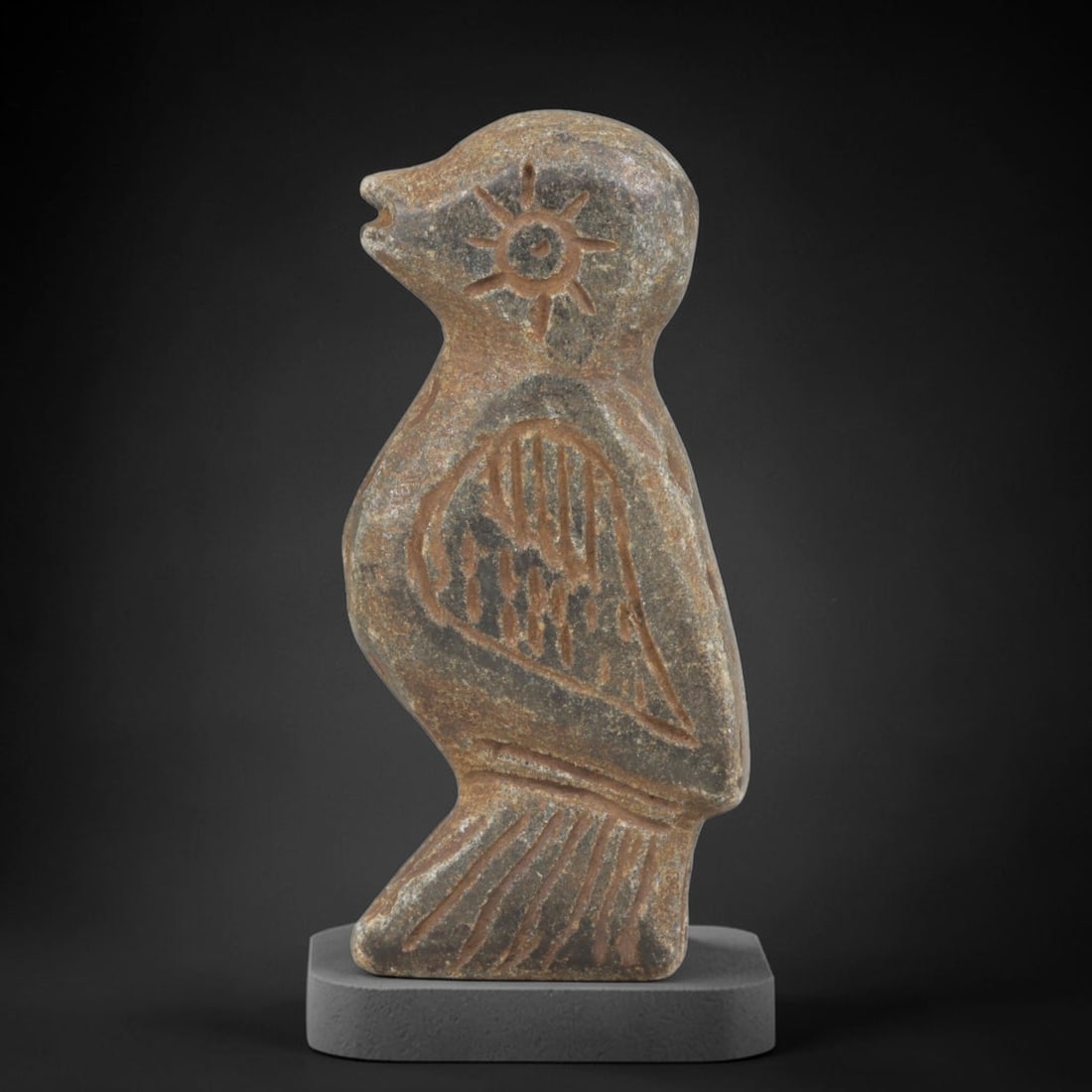 Ancient Stone Bird Amulet - Near Eastern Carved Pendant, 67FY (1 of 2)