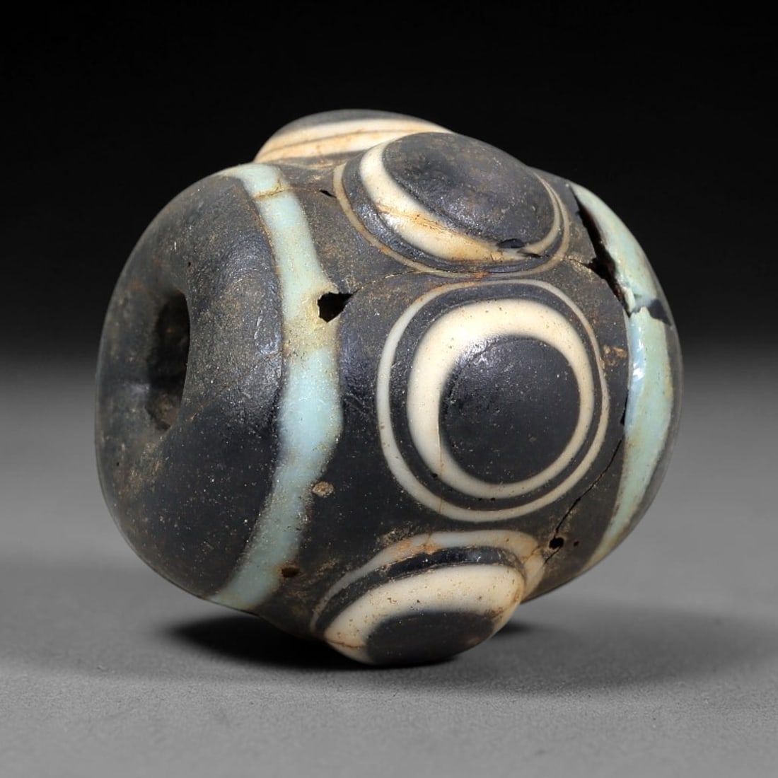 Ancient Glass Eye Bead - Central Asian Islamic Amulet, 27BF (1 of 2)