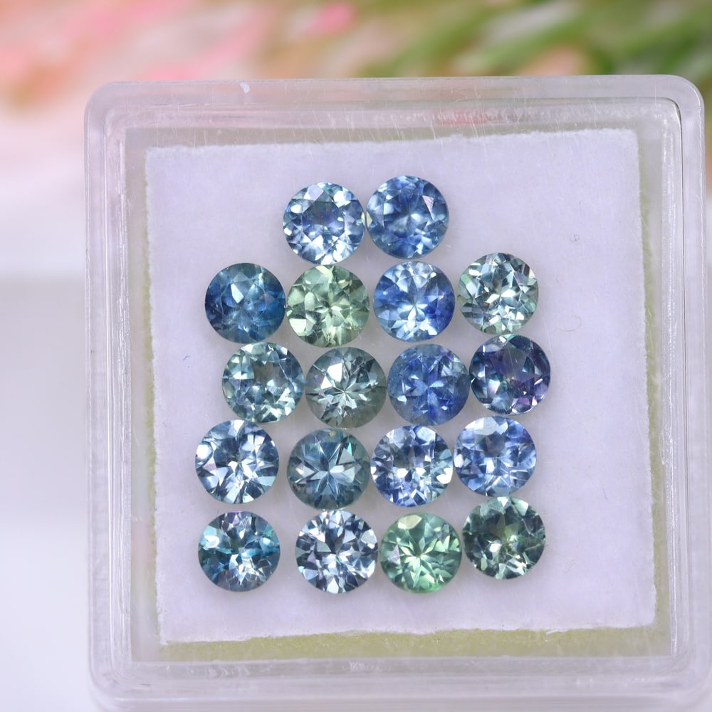 *4.51Ct 18pcs Australian Blue Sapphire Calibrated 3.7mm Set - Polished Faceted , 511E (1 of 3)