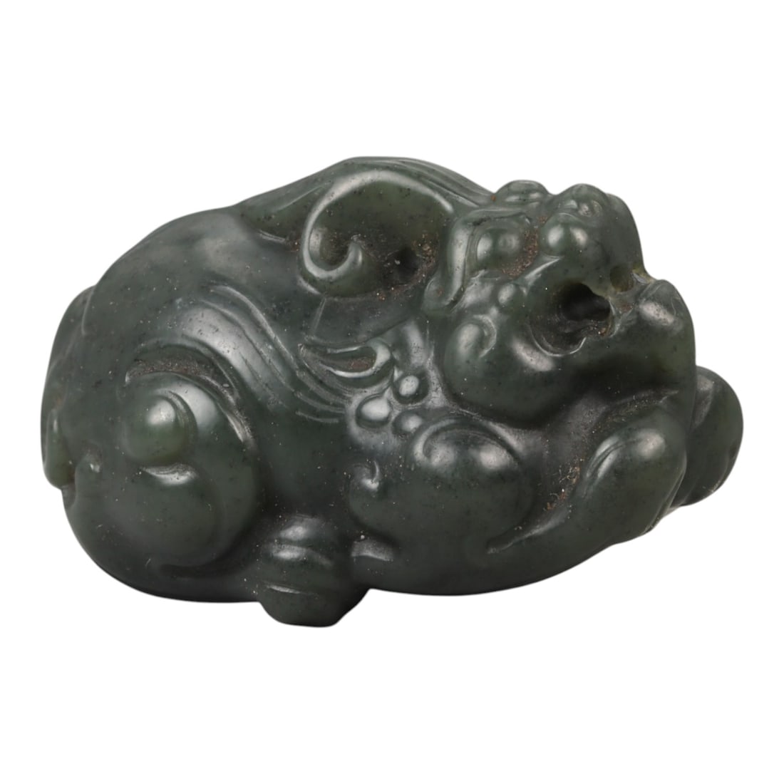 Chinese Jade Pixiu Beast - Carved Stone Figurine, 89ZD (1 of 3)