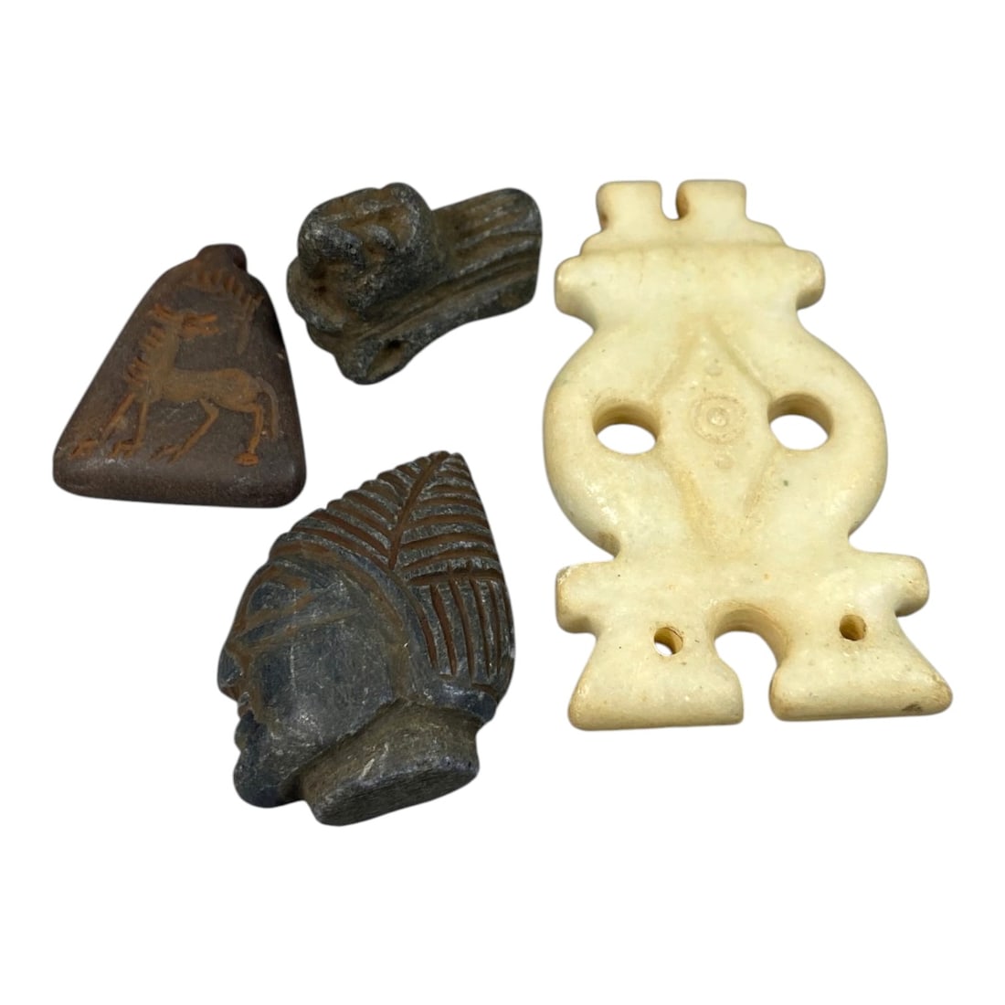 Lot of 4 Ancient Near Eastern Stone Artifacts, 87AE (1 of 1)