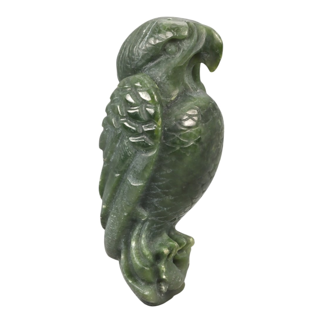 A Chinese Jade Parrot Figure, 20th Century, 23YA (1 of 3)