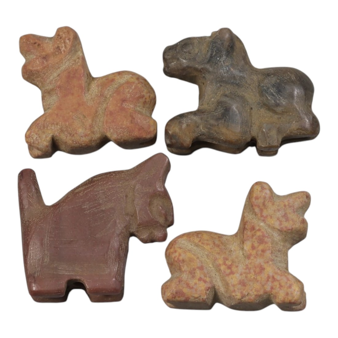Lot of 4 Ancient Bactrian Zoomorphic Stone Amulets, Circa 3rd-1st Millennium BCE, 63AE (1 of 1)