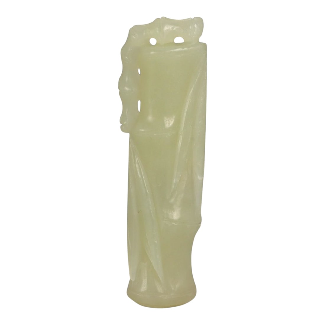A Chinese Jade Bamboo Carving, 20th Century, 71FA (1 of 2)